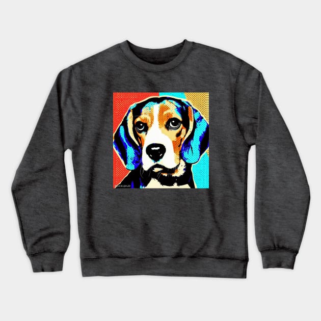 Beagle Dog Pop Art Crewneck Sweatshirt by Sketchy